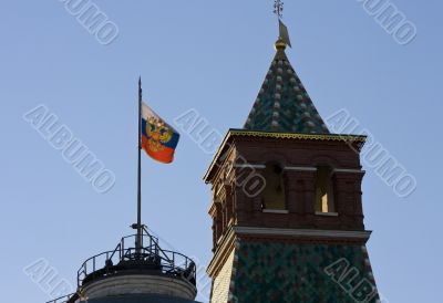 Presidential flag over Moscow