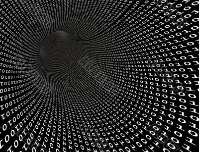 Binary futuristic tunnel Binary futuristic tunnel