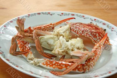 Cooked crab