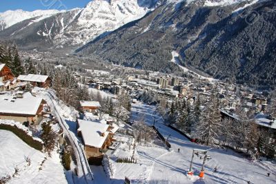 Chamonix in winter