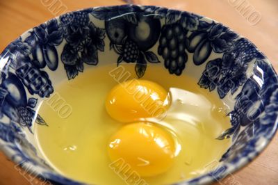 Two raw eggs
