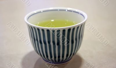 Bowl of green tea