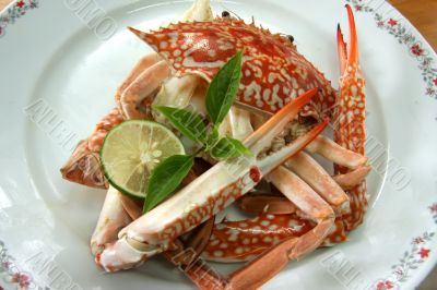 Cooked crab