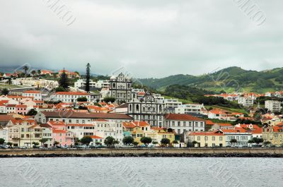 City at Azores coast