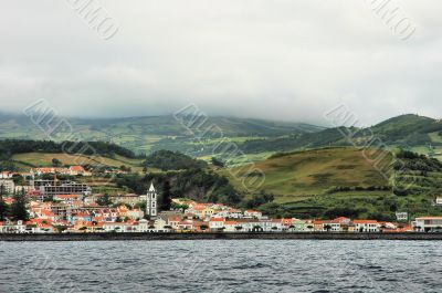 City at the coast of Azores