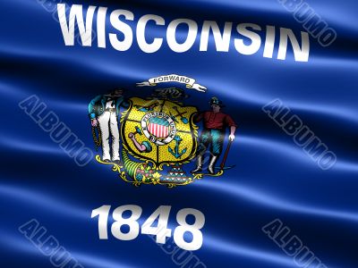 Flag of the state of Wisconsin