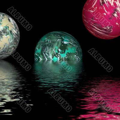 balls over water balls over water