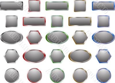 Grey metal buttons Grey metal buttons