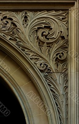 Carved Detail on a Column in Queen VIctoria Building in Sydney