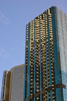 Brisbane Skyscrapers Lit By the Setting Sun