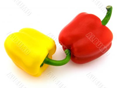 Yellow and red pepper