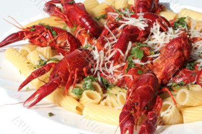pasta with crawfish and tomato sauce pasta with crawfish and tomato sauce