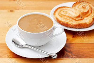 Closeup of coffee with milk