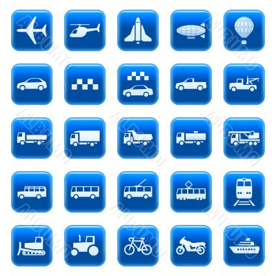 Transport icons, buttons