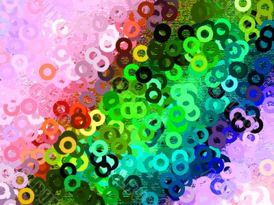 Highly colourful background circles