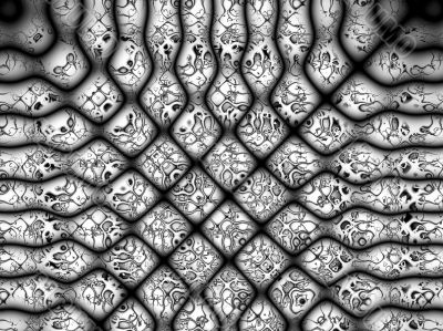 black and white mesh knots