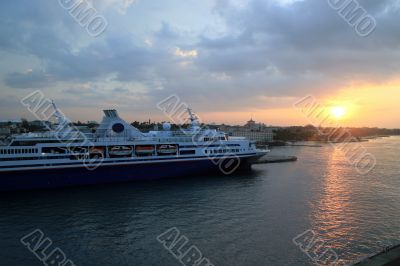 Cruise Ship Sunset