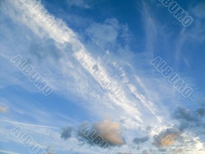  different clouds and blue sky