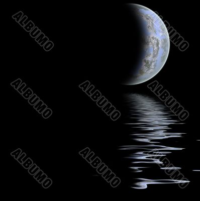 moon over water