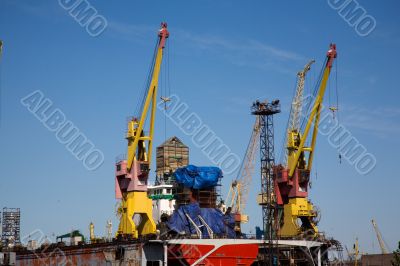 Cranes on the deck
