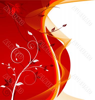 Floral background vector