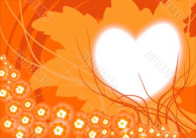 Valentines orange background