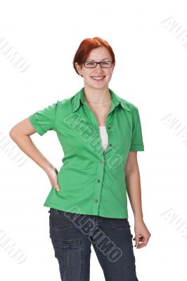 Smiling redheaded girl Smiling redheaded girl