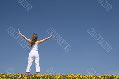 Young woman exercising outdoors Young woman exercising outdoors