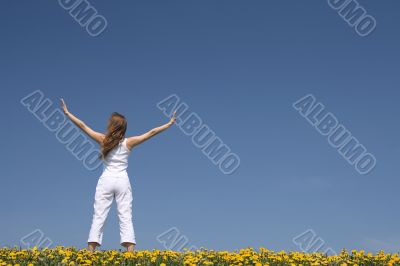 Young woman exercising outdoors