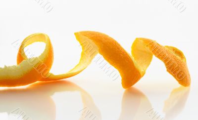 Peeled skin of an orange