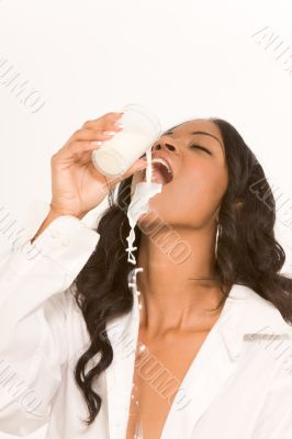 Drinking milk