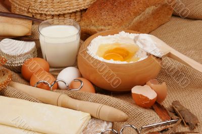 Baking ingredients preparation Baking ingredients preparation