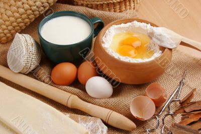Baking ingredients preparation Baking ingredients preparation
