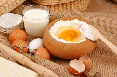 Baking ingredients preparation Baking ingredients preparation