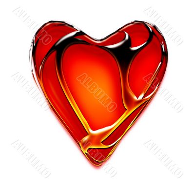 Metallic Twisted Red Heart