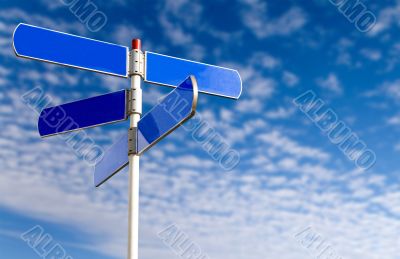 emtpy street sign over a blue sky emtpy street sign over a blue sky