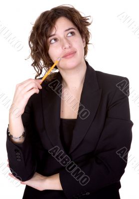 business woman thinking of ideas