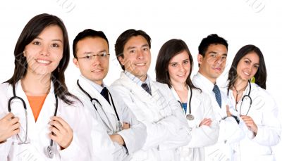 confident doctors team