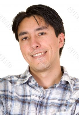 casual latin american man portrait