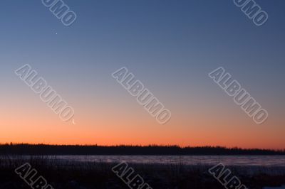 Winter sunset Venus