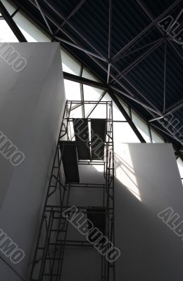 Construction staging. Construction staging.