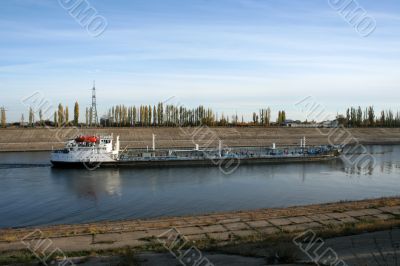 riverboat in channel