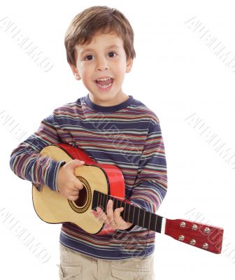 Kid  with  acoustic guitar