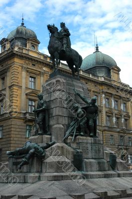 stone memorial monument in krakow