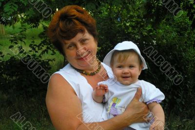 senior woman with a granddaughter