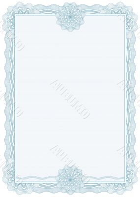 diploma or certificate / border / A4 / vector