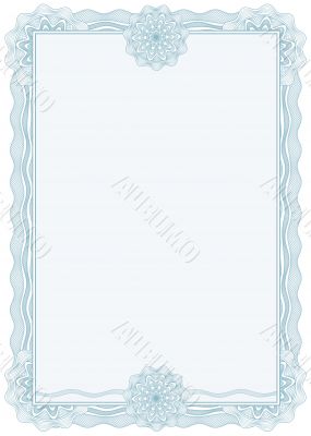 diploma or certificate / border / A4 / vector