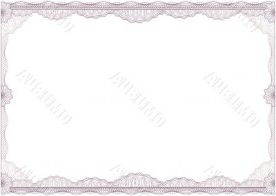 diploma or certificate / border / A4 / vector