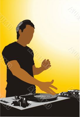 Silhouette of the DJ