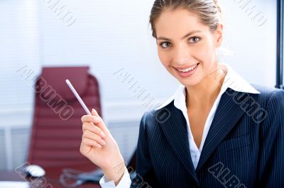 Happy business woman